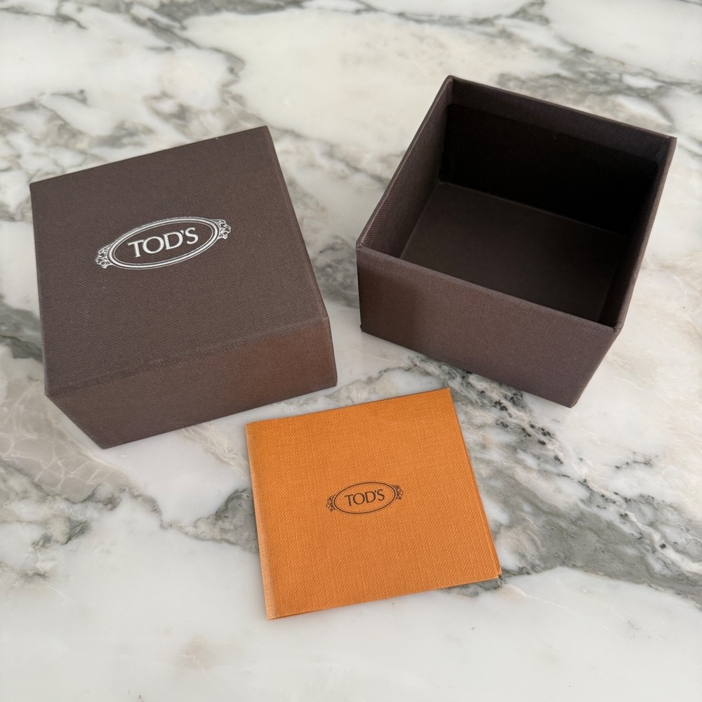 Authentic TOD'S Empty Gift Box Brown 3.75"x3.75x2.5"